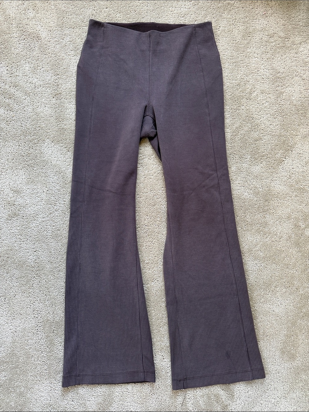 Lululemon Softstreme Ribbed Flare Pants in Expresso